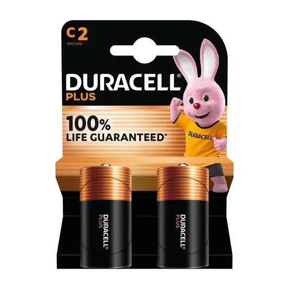 Duracell plus 100% C 10×2 (LR14) - Vins Rouges Harmonieux pour Chaque Occasion Duracell Plus C2 LR14 Battery 2 Pack – W.E. Jameson & Son Ltd