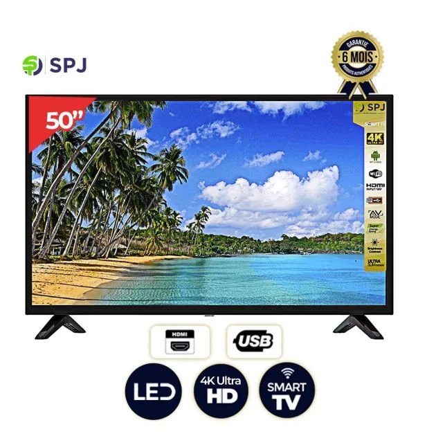 TV Smart spj 50" - Led 4K ultra hd - 4ks50bl32000v - Android avec chrome intégré - serie 2200 - Garantie 6 mois - ​Drones Professionnels & Grand Public | Boutique Française​ - {'count': 1, 'name': 'with'}