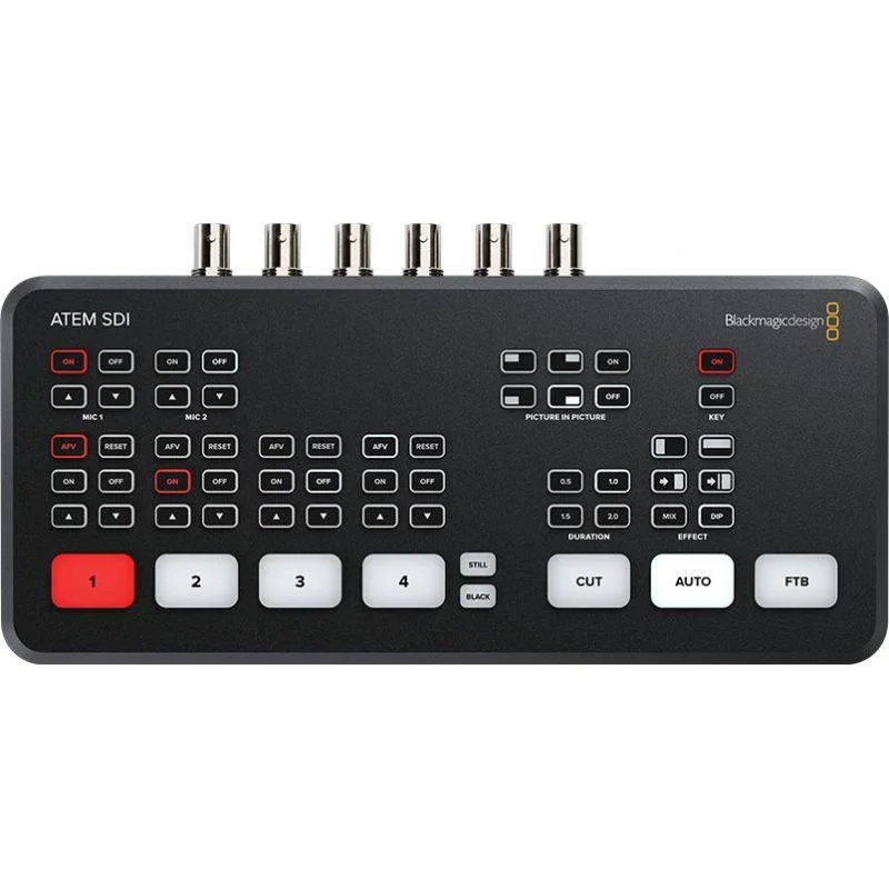 Mélangeur de streaming ATEM SDI Blackmagic Design - Saldi Straordinari – Offerte Speciali Disponibili Adesso AVMATRIX Shark S4 Plus | Mélangeur streaming vidéo à 4 canaux, SDI, HDMI,  écran 10.1", stream RJ45 & USB