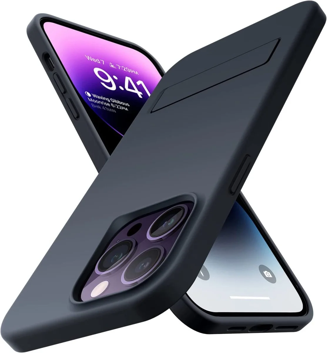 Coque en silicone pour iPhone 14 Pro Max, [Test contre les chutes de qualité militaire] souple et soyeux de qualité supérieure, Noir sidéral – TORRAS - Organisation de la maison avec des solutions de rangement Coque Silicone Noir iPhone 7 / 8 / SE 2020 / SE 2022 - Protection caméra -  Français