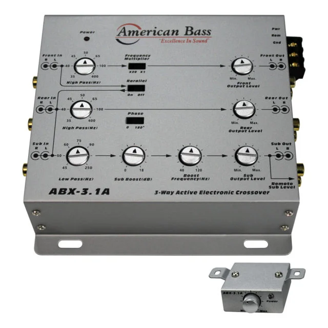 Crossover actif 3-voix AMERICAN BASS® ABX-3.1A - Saldi Straordinari – Offerte Speciali Disponibili Adesso Lanzar VIBEX6 Vibe Réseau croisé électronique 3 Voies avec télécommande  pour Caisson de Basses : Amazon.fr: High-Tech