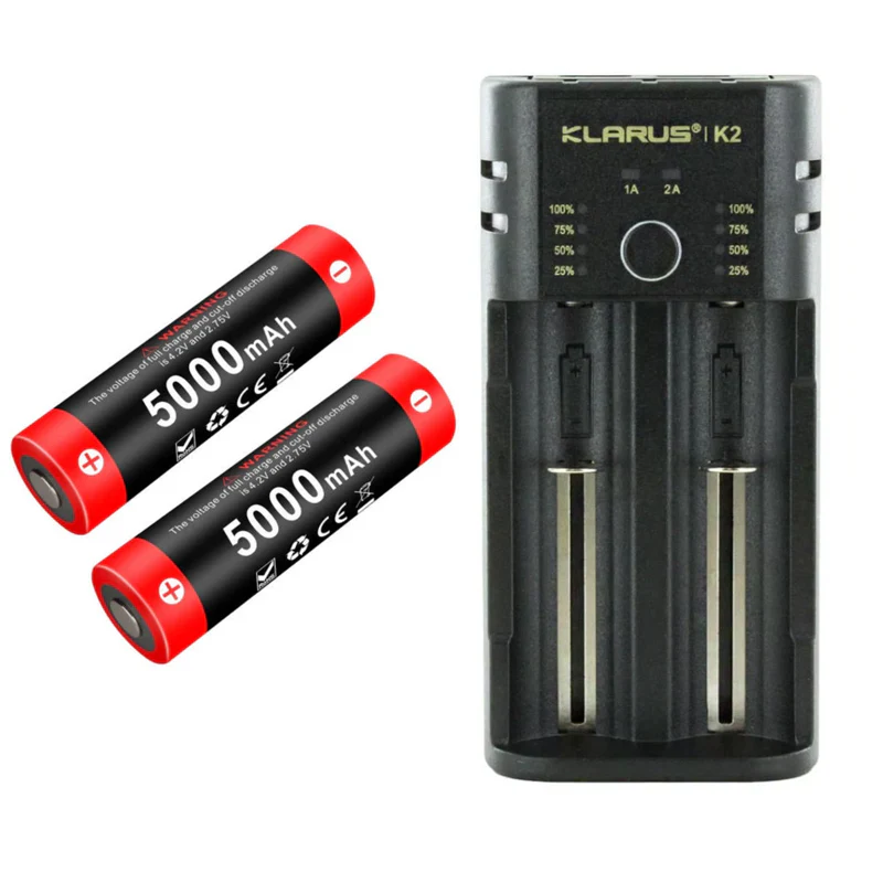 Chargeur Klarus K2 USB batteries ion IMR Cd LiFePO4 batteries Équipements Pensés Instant
