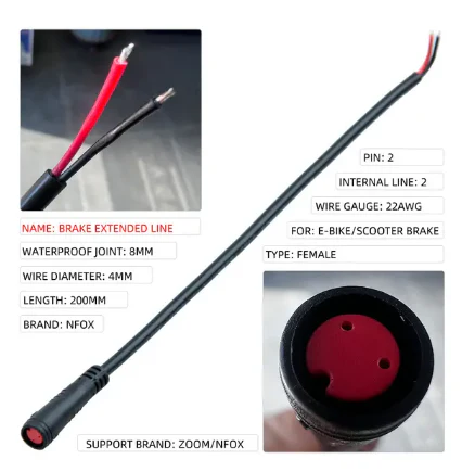 Extension câble de frein 2 pin rouge femelle - Des Équipements Pensés pour Profiter MUQZI de Chaque Instant Dehors