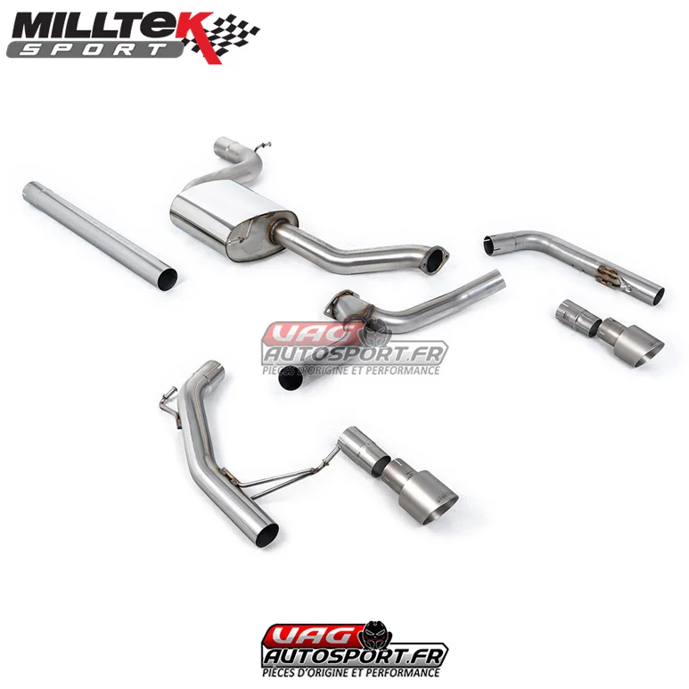 Ligne cata intermédiaire Quad GT100 Titane VW Jetta Mk7 MQB GLi SSXVW605 Milltek Saldi Straordinari Offerte Speciali Disponibili Adesso