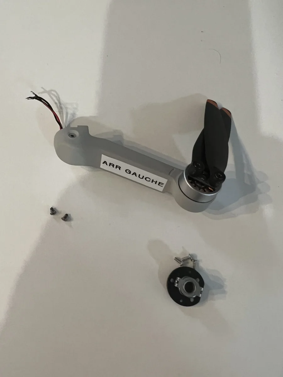Bras arrière gauche DJI Mini Mini Axe Bras rotor Hélices ​Drones Professionnels Grand Public Boutique Française