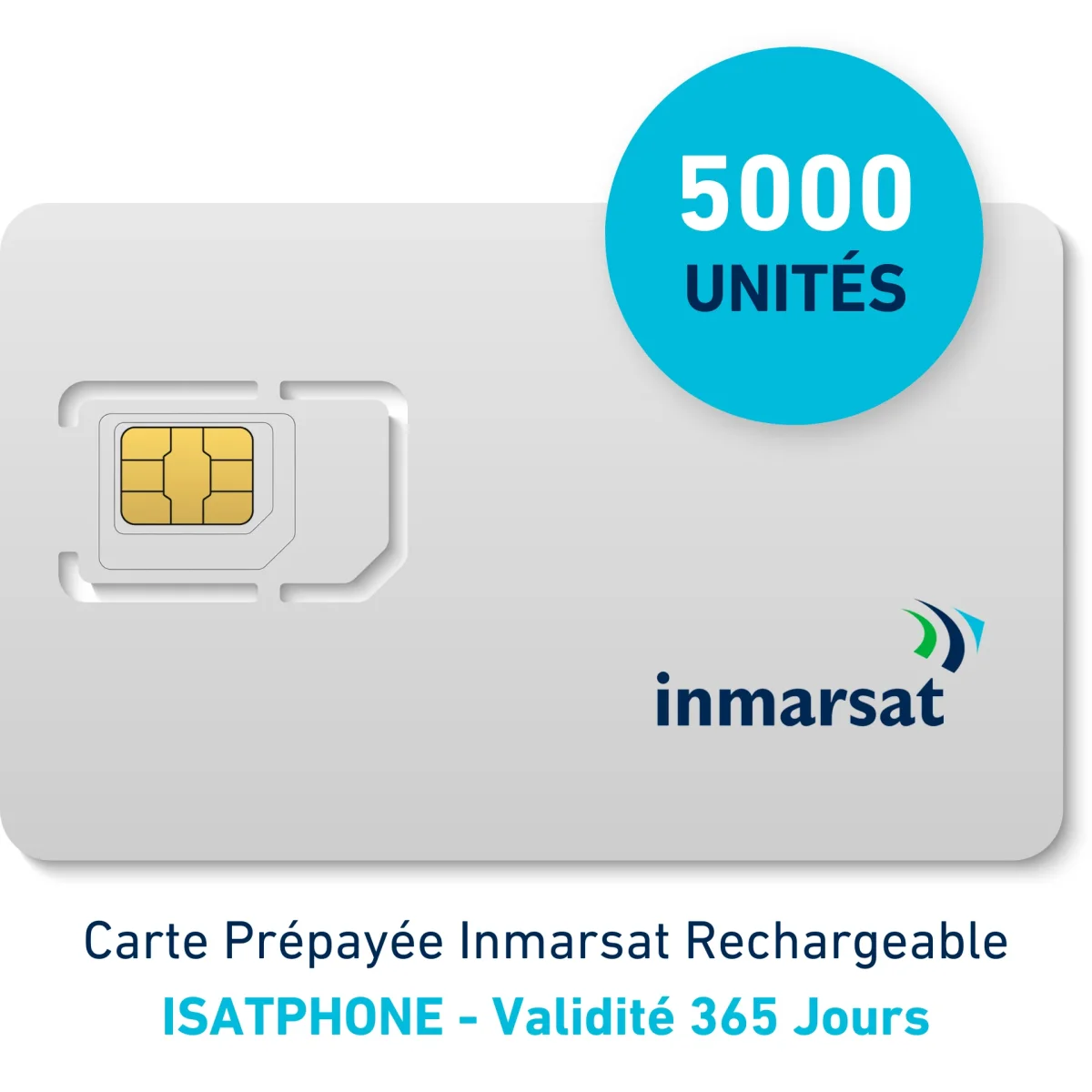 Carte Prépayée INMARSAT Rechargeable ISATPHONE - 5000 UNITES - 365 JOURS - Accessoires Outdoor pour Plus de Liberté de Mouvement - libre circulation carte unite jour liberté mouvement