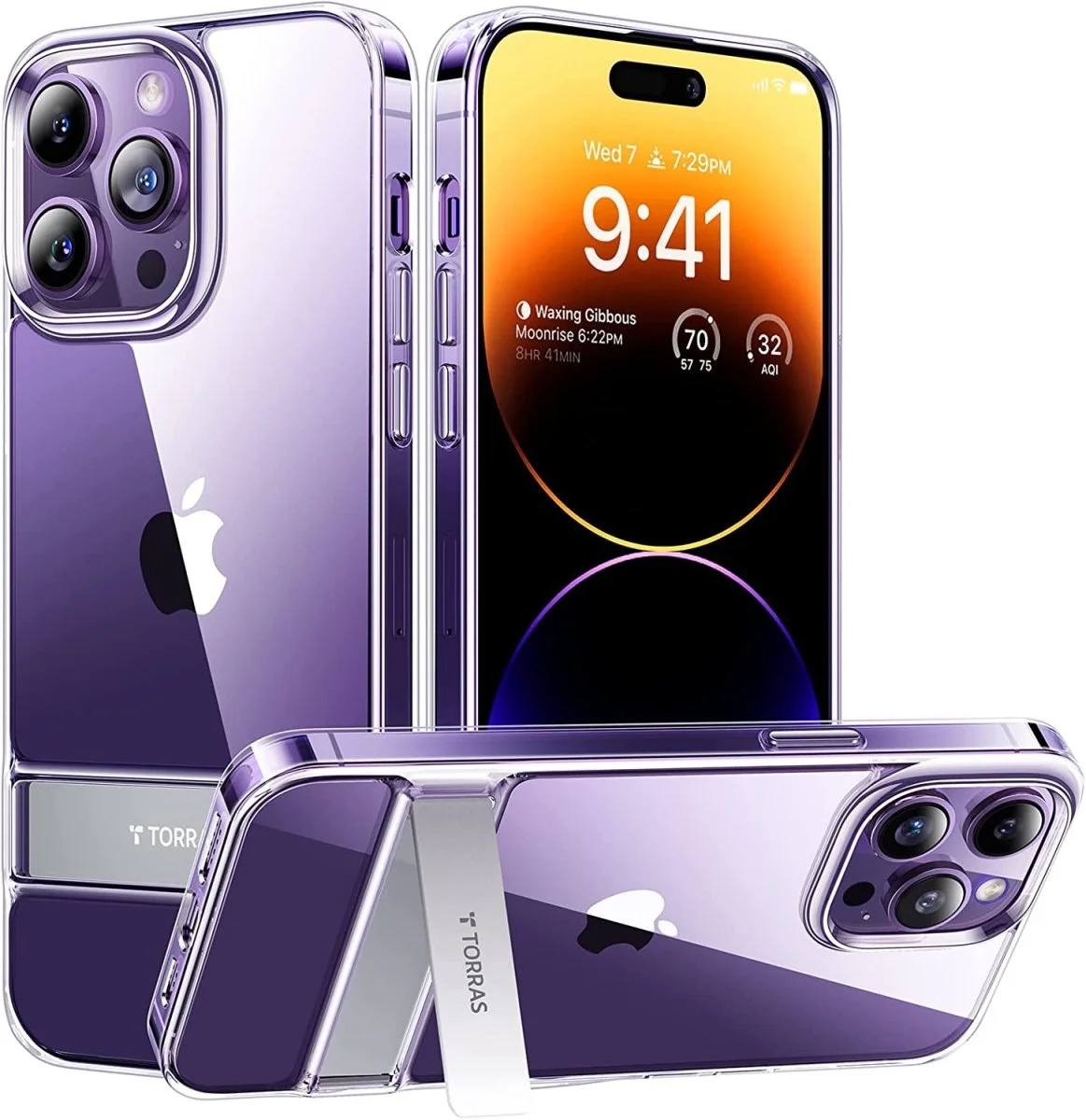 Coque transparente avec support pour iPhone 14 Pro Max – TORRAS MoonClimber - Organisation de la maison avec des solutions de rangement - {'count': 2, 'name': 'marteau'}