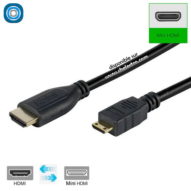 Câble HDMI / mini HDMI 1.4 - ​Drones Professionnels & Grand Public | Boutique Française​ AMP Cable