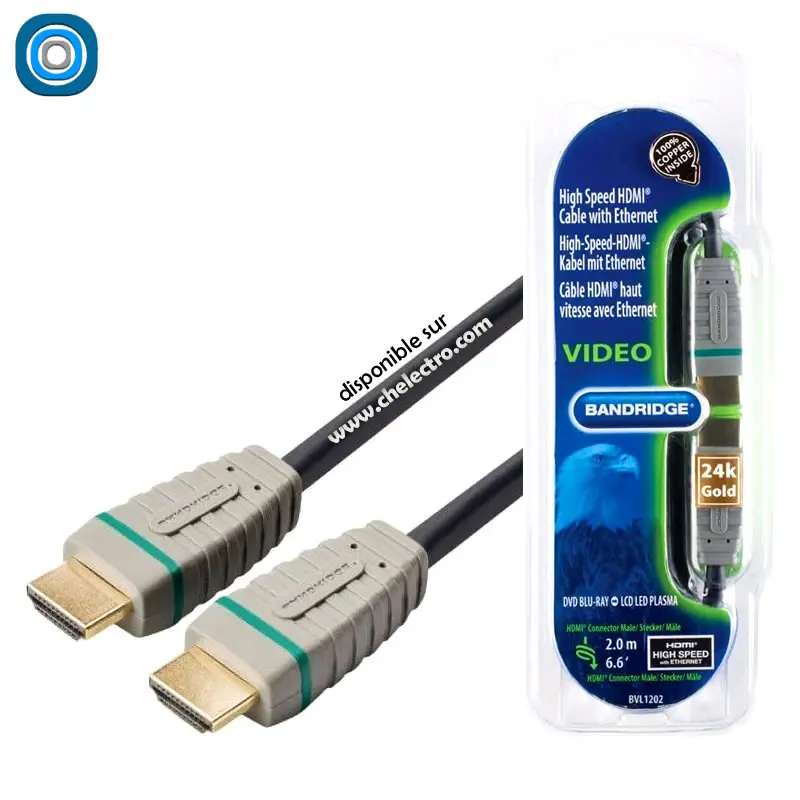 Câble HDMI Bandridge | 2m - ​Drones Professionnels & Grand Public https://marcofanton.myshopify.com/products/mf-custom-50-ampero | Boutique Française