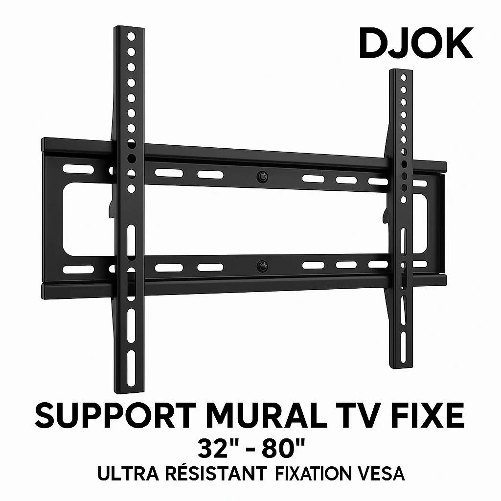 DJOK Support Mural TV Fixe Ultra-Résistant VESA ​Drones Professionnels Grand Public Boutique Française