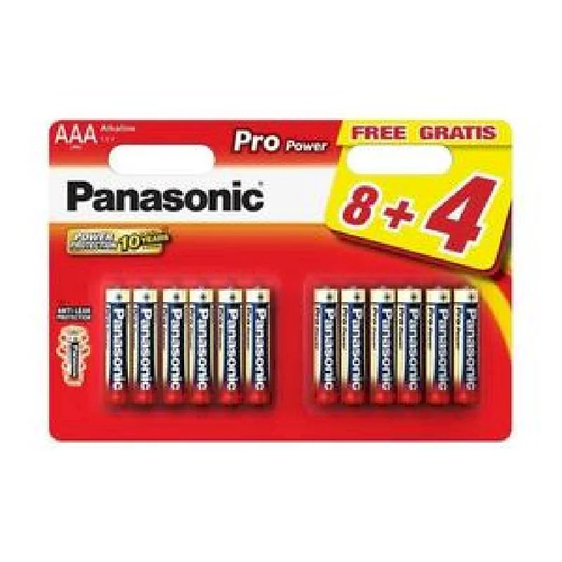 Pile Alcaline Panasonic LR3 AAA PRO POWER -x8+4 - Saldi Straordinari – Offerte Speciali Disponibili Adesso - piles alcalines lr3 aaa pro power -x8 4