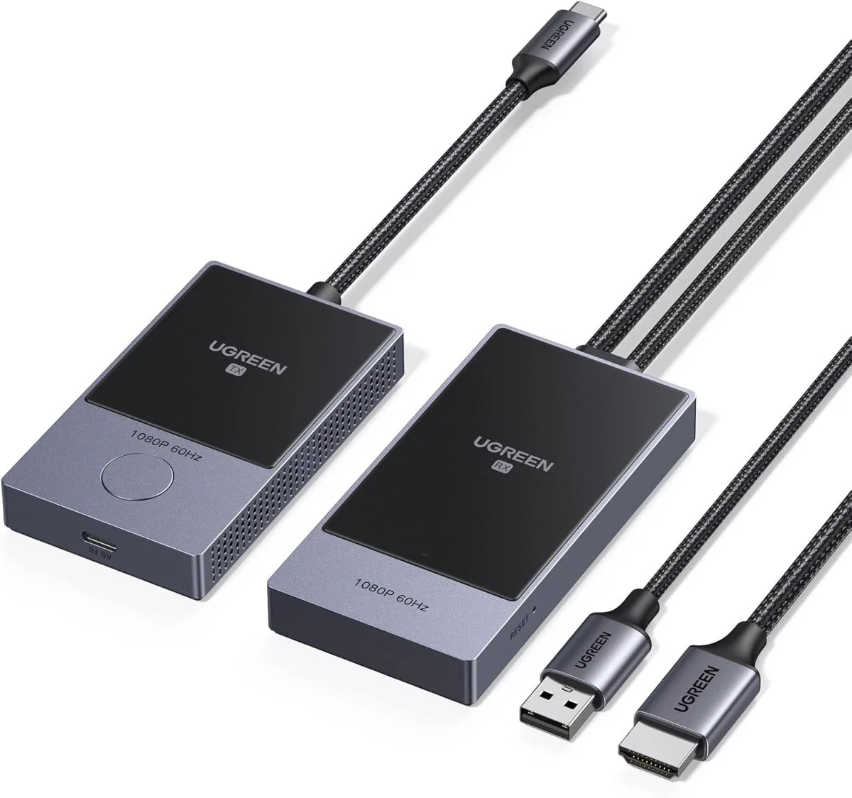 Émetteur sans fil USB C et récepteur HDMI de type C vers HDMI 1080P@60Hz transmission Wi-Fi 5G pour la sortie vidéo et audio depuis téléphone/ordinateur/MacBook/appareil photo/boîtier TV/DVD vers TV/moniteur (164FT/50m) – UGREEN - Organisation de la maison avec des solutions de