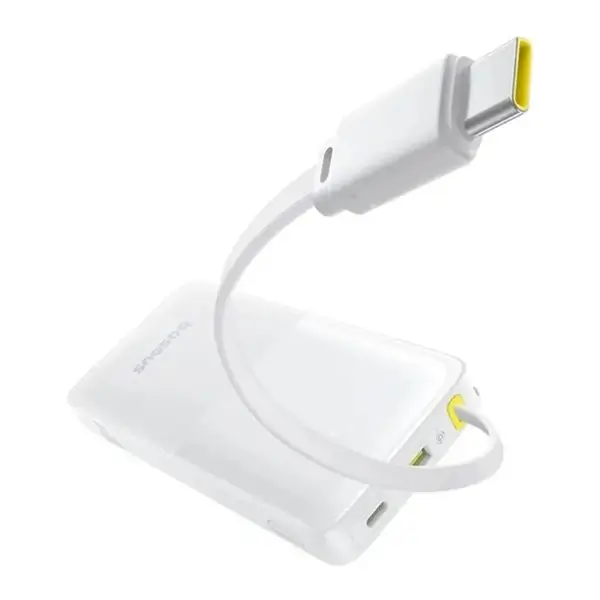 PowerBank charge rapide Baseus Bipow 20W câble type intégré support USB support type Indicateur LED numérique niveau batterie Blanc P10077101213 00 Saldi Straordinari Offerte Speciali Disponibili Adesso